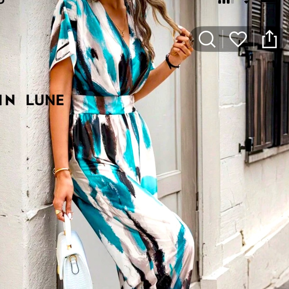 Stylish Blue and Black Jumpsuit